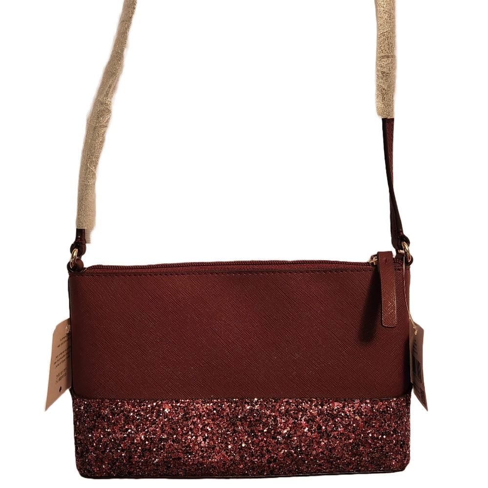 Kate Spade Cherry Red Glitter Crossbody - Picture 2 of 12